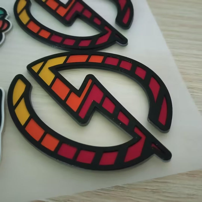 Double Layer Silicone Logo Patches