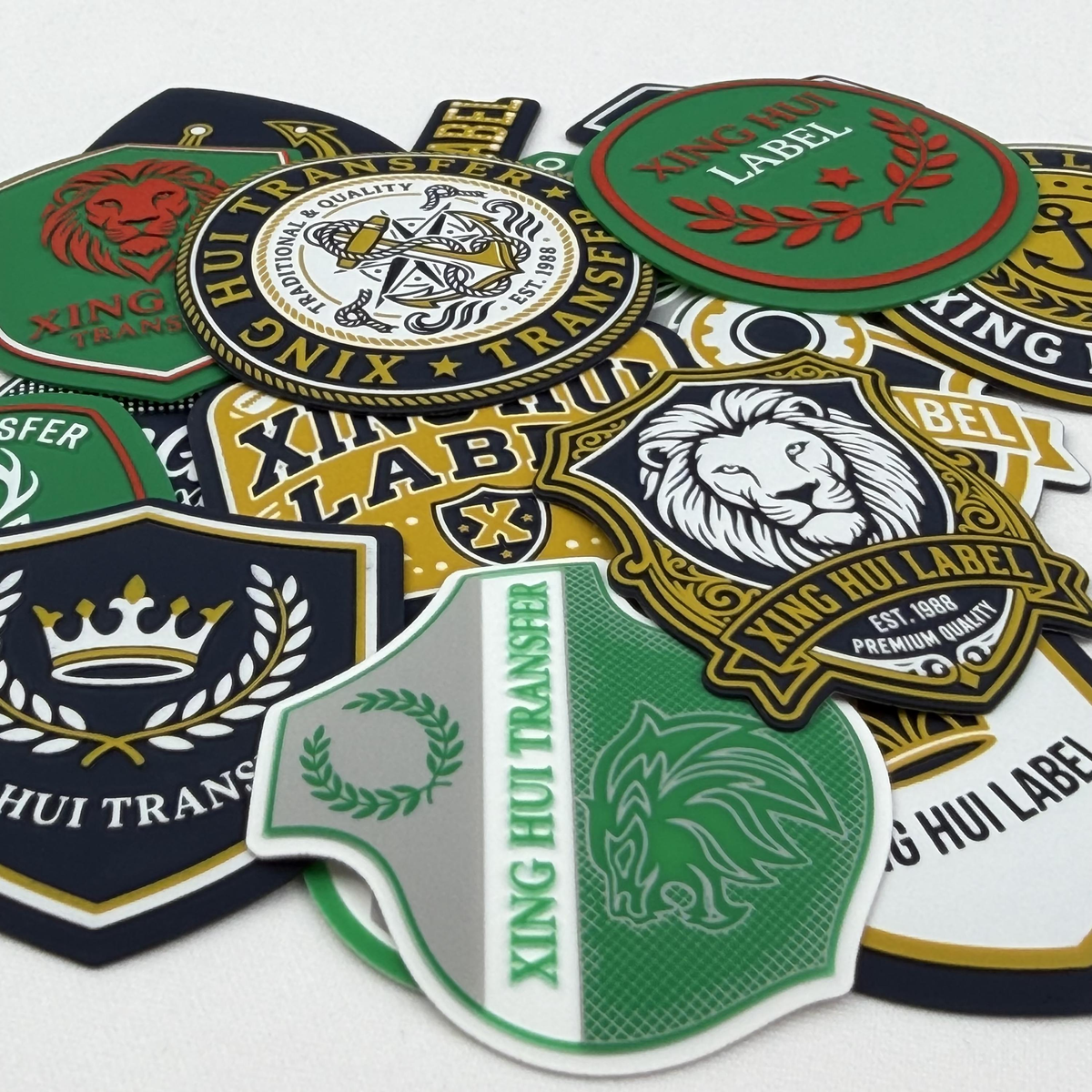 Double Layer Silicone Logo Patches With Base