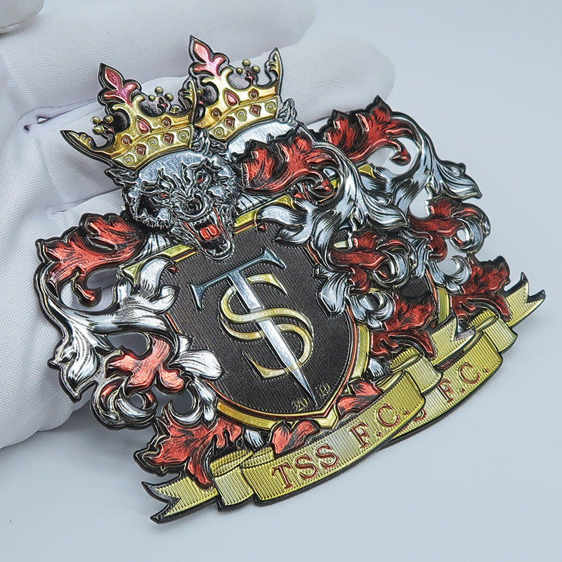 Metallic TPU Crest Logo Transfers